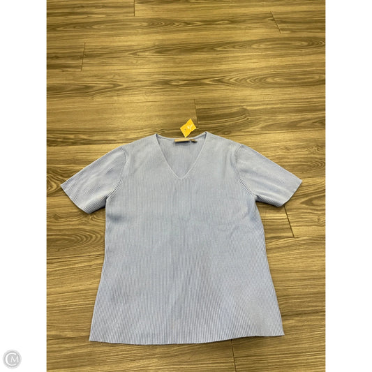 Top Short Sleeve By Croft And Barrow In Blue, Size: L