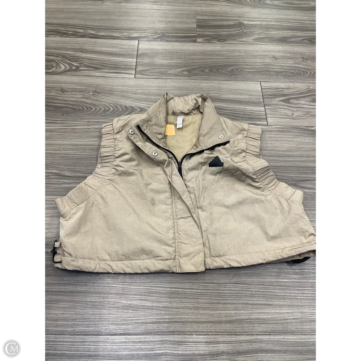 Vest Puffer & Quilted By Adidas In Tan, Size: L