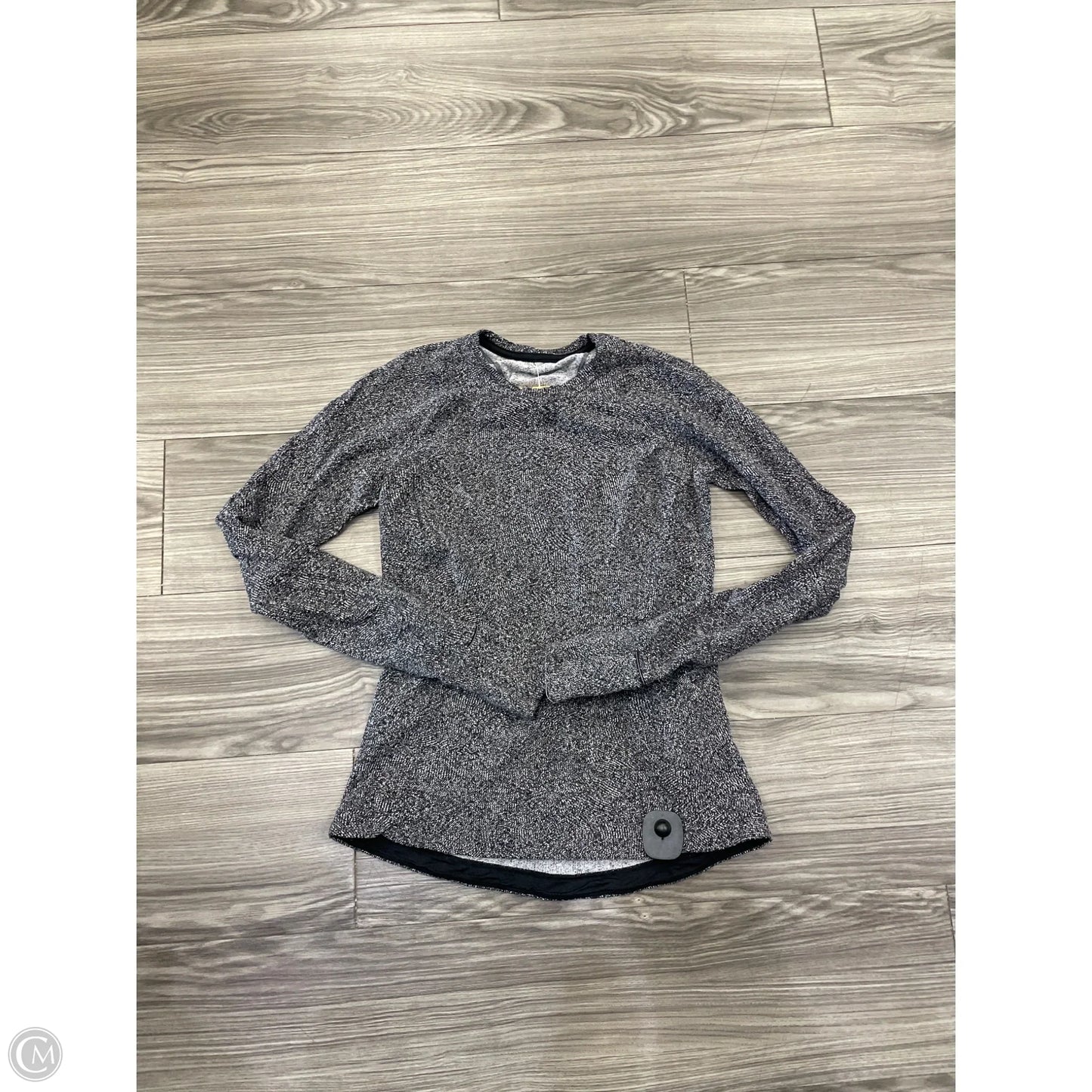 Top Long Sleeve By Lululemon In Black & White, Size: 8