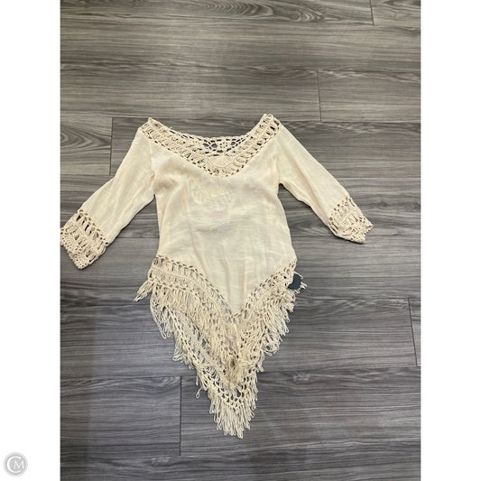 Top 3/4 Sleeve By Clothes Mentor In Cream, Size: M