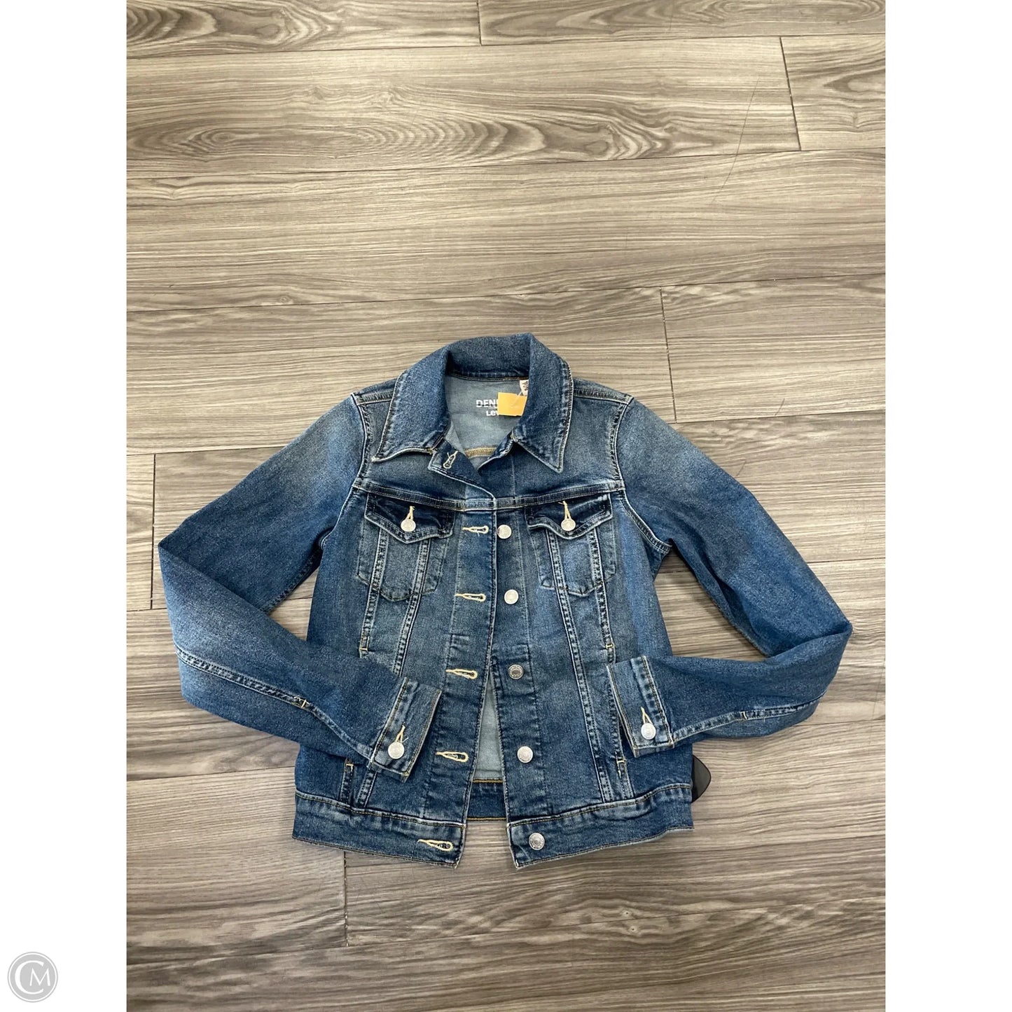 Jacket Denim By Levis In Blue Denim, Size: Xs