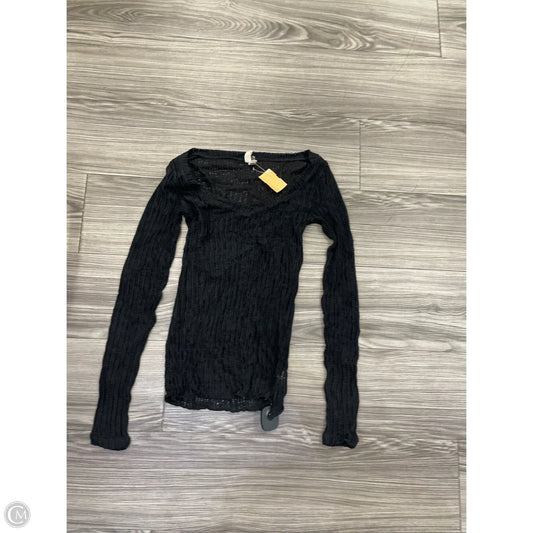 Top Long Sleeve By Free People In Black, Size: S