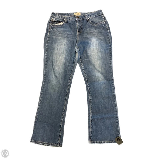 Jeans Boot Cut By Earl Jean In Blue Denim, Size: 12