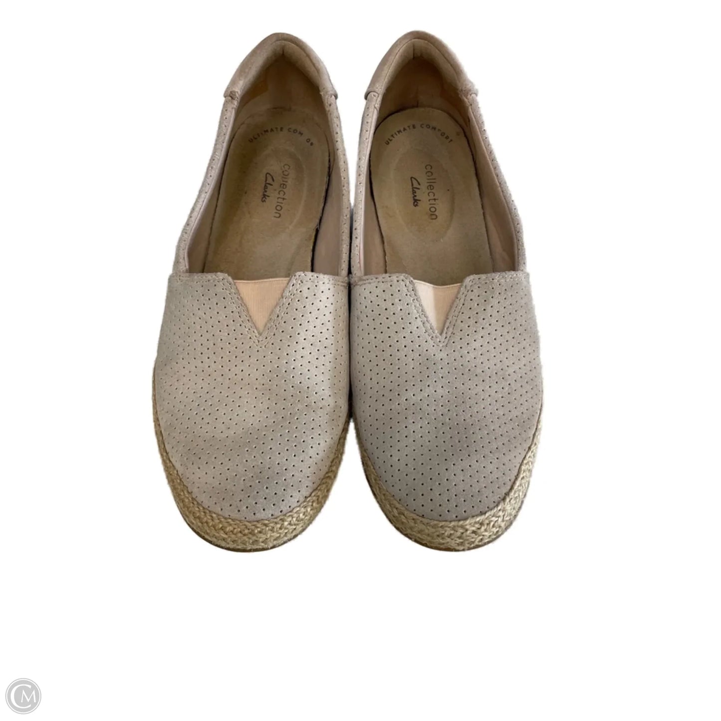 Shoes Flats By Clarks In Beige, Size: 6.5