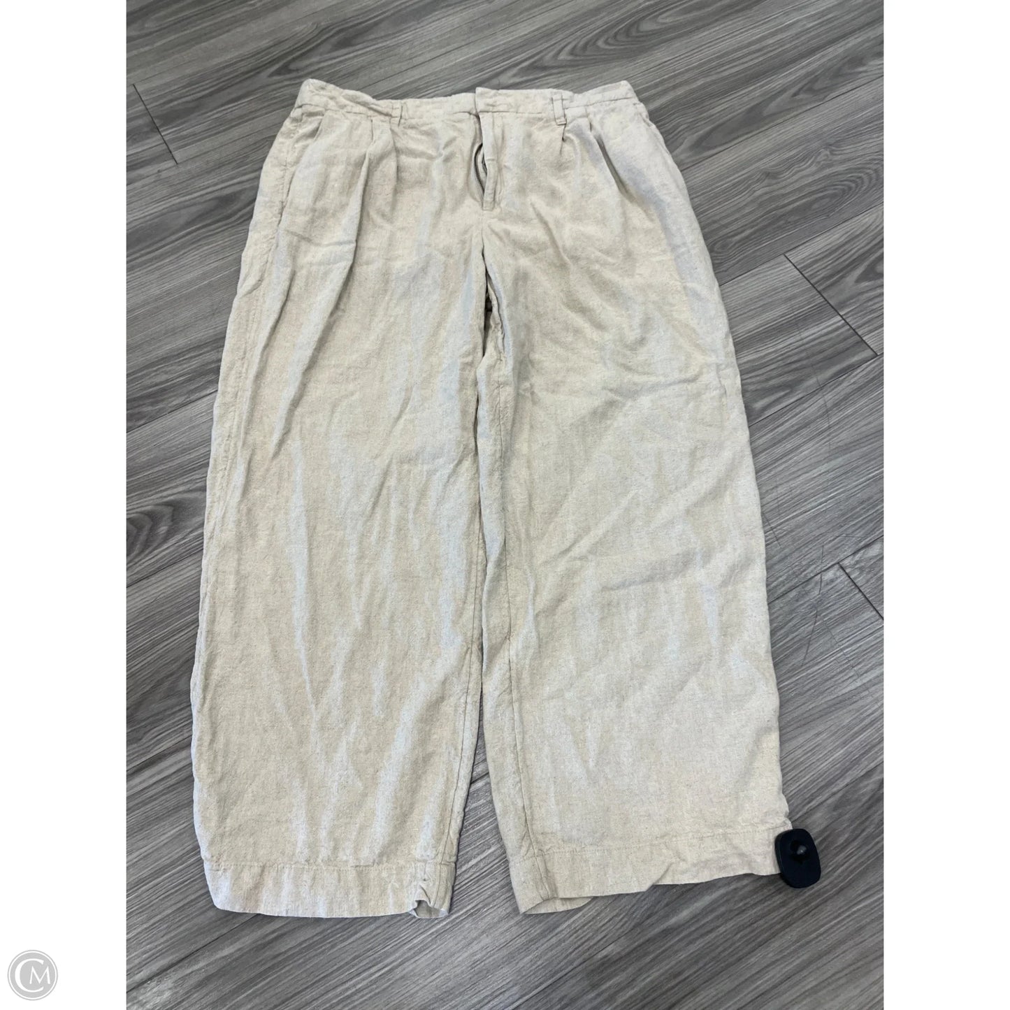 Pants Linen By A New Day In Beige, Size: 16