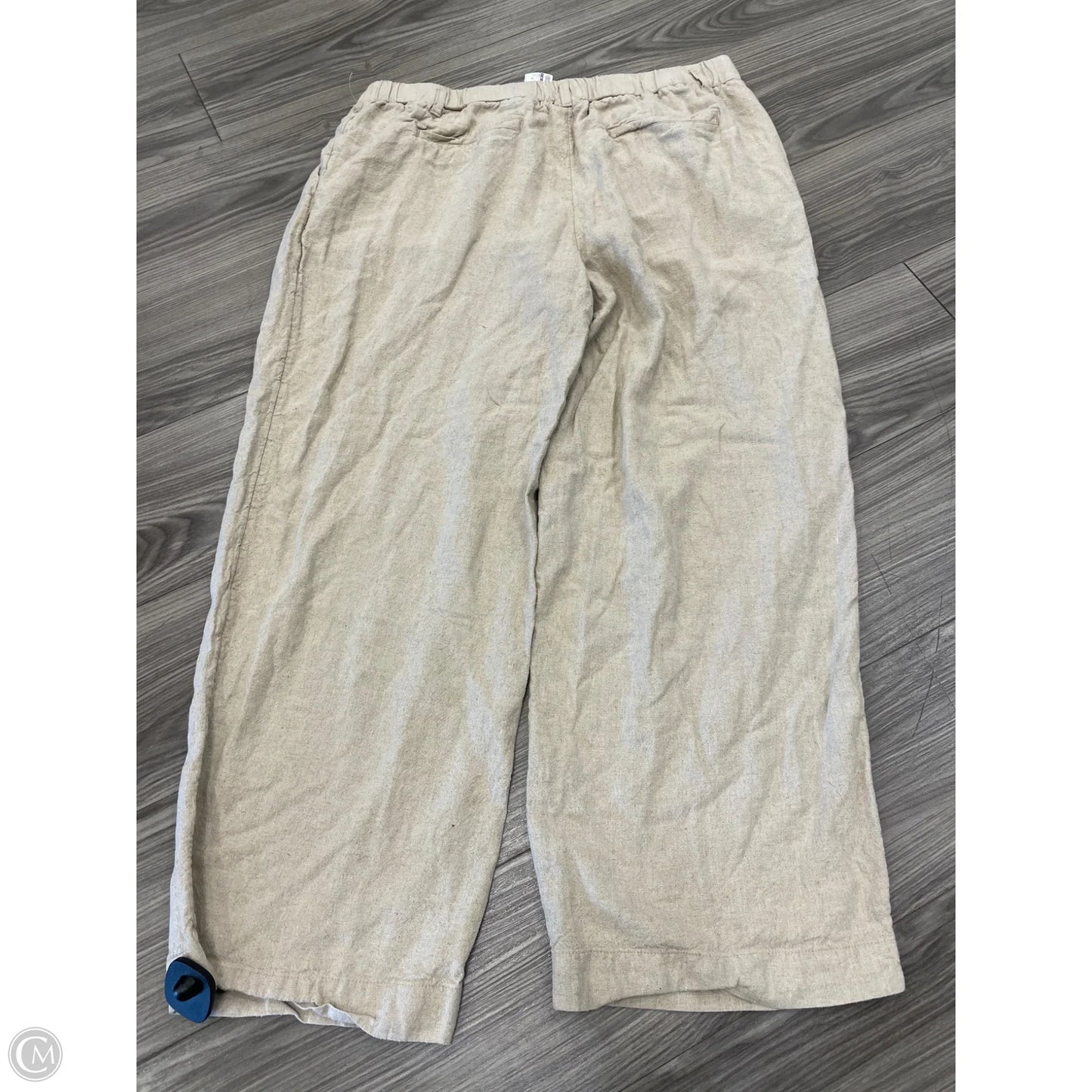 Pants Linen By A New Day In Beige, Size: 16