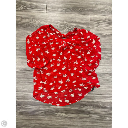 Top Long Sleeve By Clothes Mentor In Red, Size: M