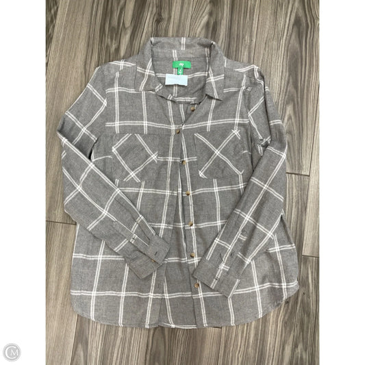 Top Long Sleeve By Dip In Grey, Size: M