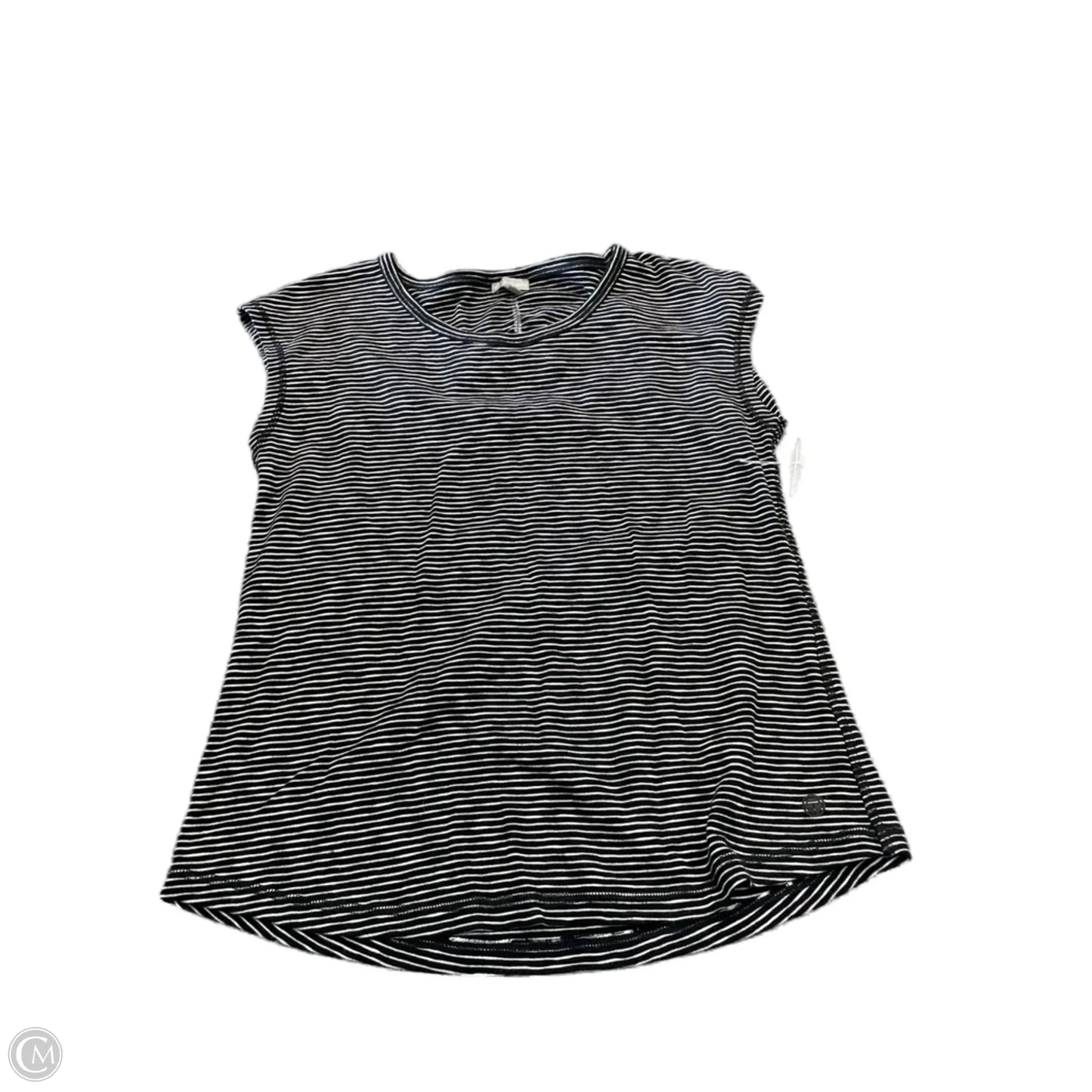 Top Short Sleeve By Talbots In Striped Pattern, Size: M