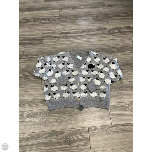 Cardigan By Clothes Mentor In Grey, Size: 4x