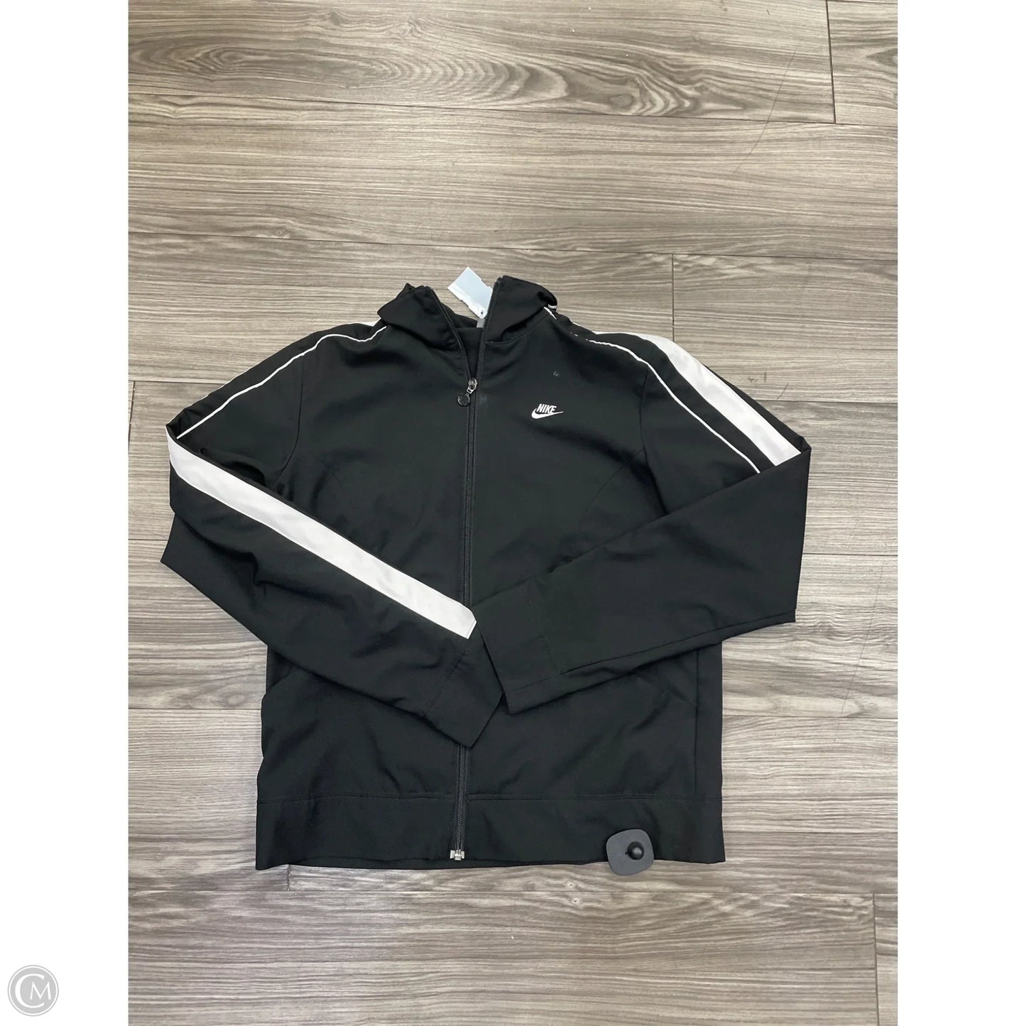 Athletic Jacket By Nike In Black, Size: M