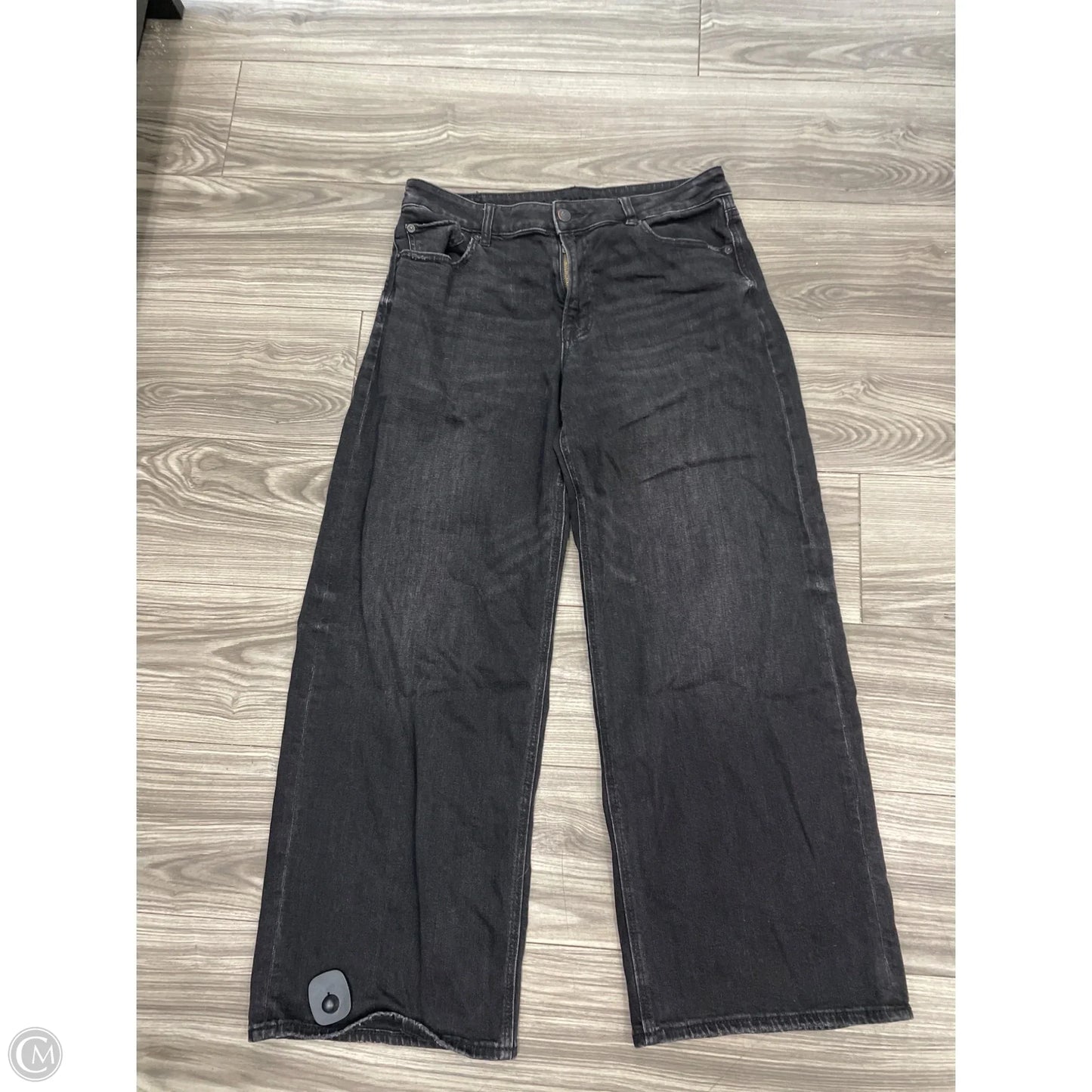 Jeans Wide Leg By American Eagle In Black, Size: 8