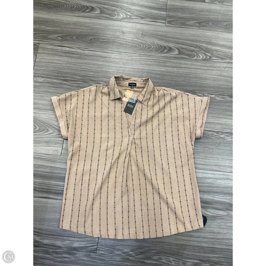 Top Short Sleeve By Buckle Black In Brown, Size: L