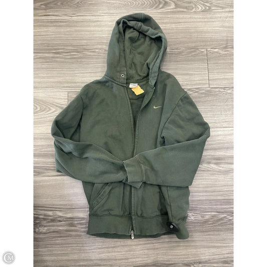 Sweatshirt Hoodie By Nike In Green, Size: M