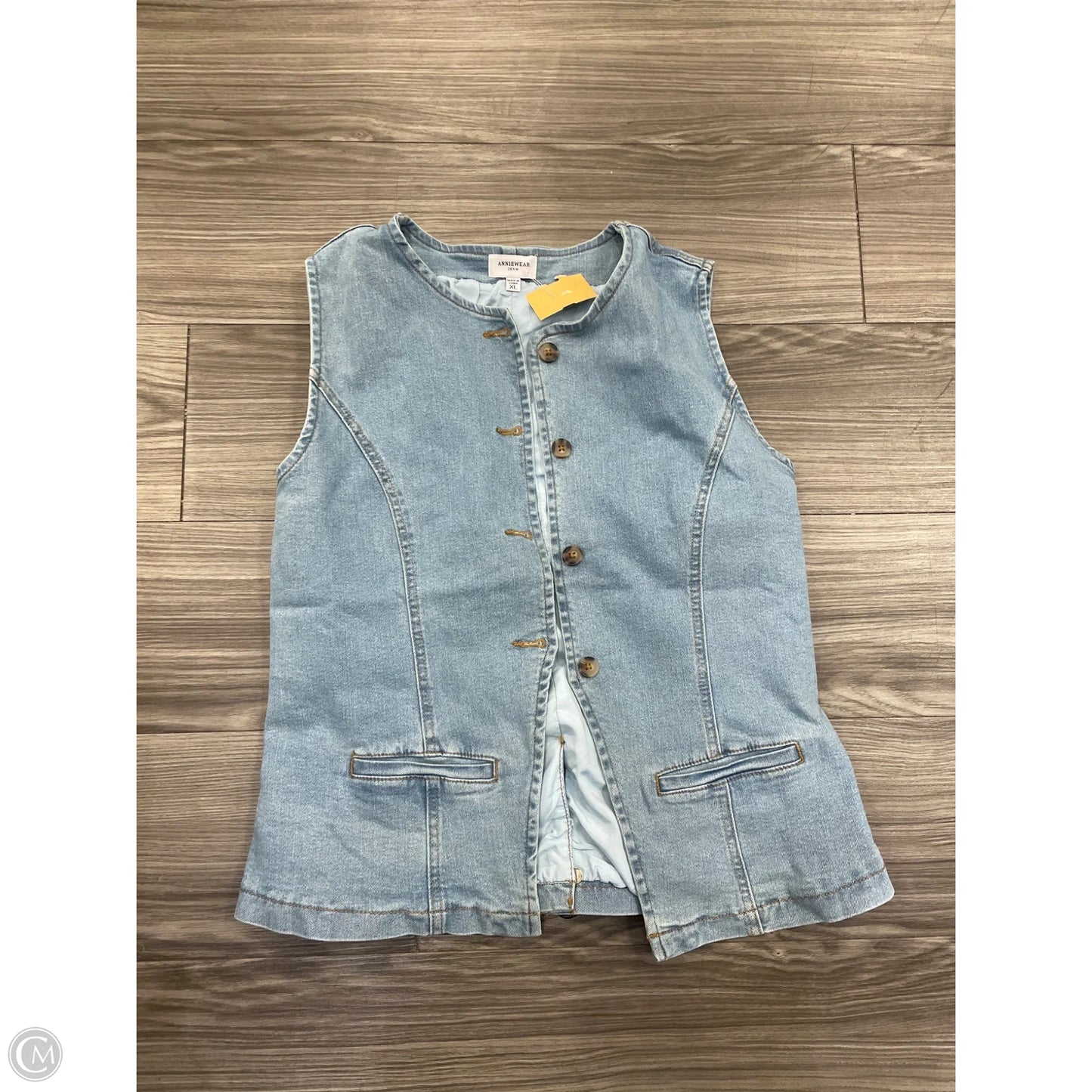 Vest Other By Anniewear In Blue Denim, Size: Xl