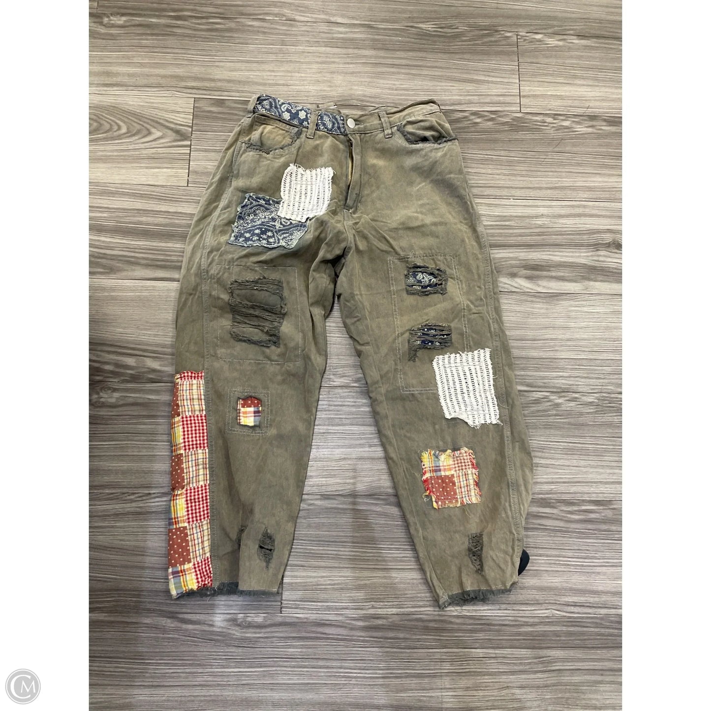 Pants Cropped By Pol In Green, Size: M