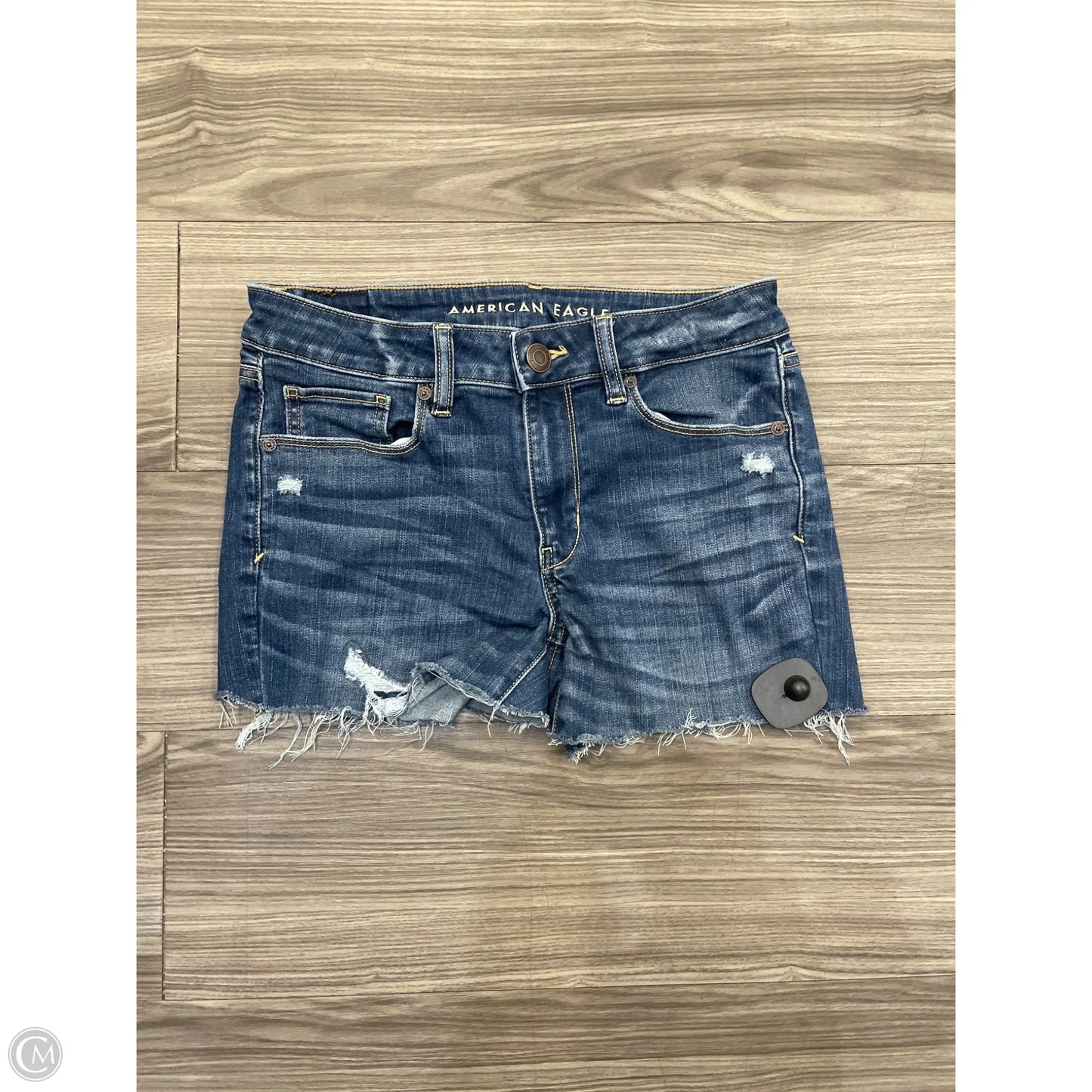 Shorts By American Eagle In Blue Denim, Size: 8