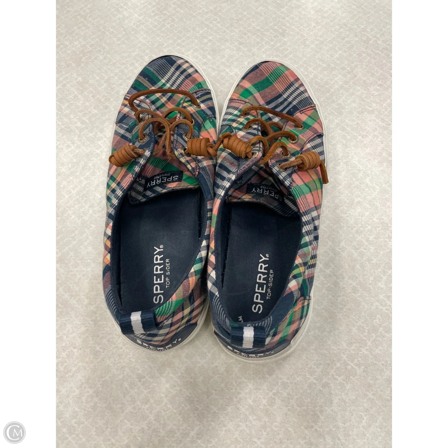 Shoes Sneakers By Sperry In Plaid Pattern, Size: 8.5