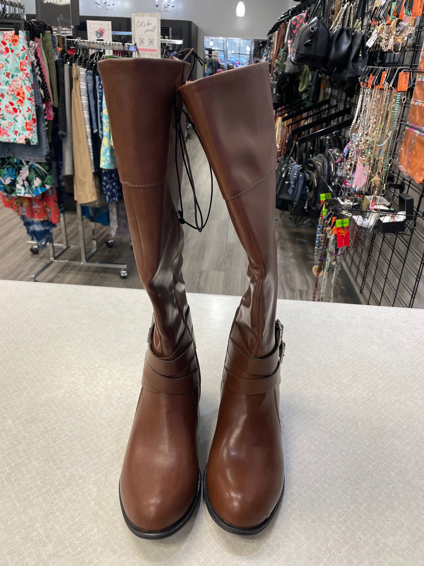 Boots Mid-calf Heels By Arizona In Brown, Size: 6.5