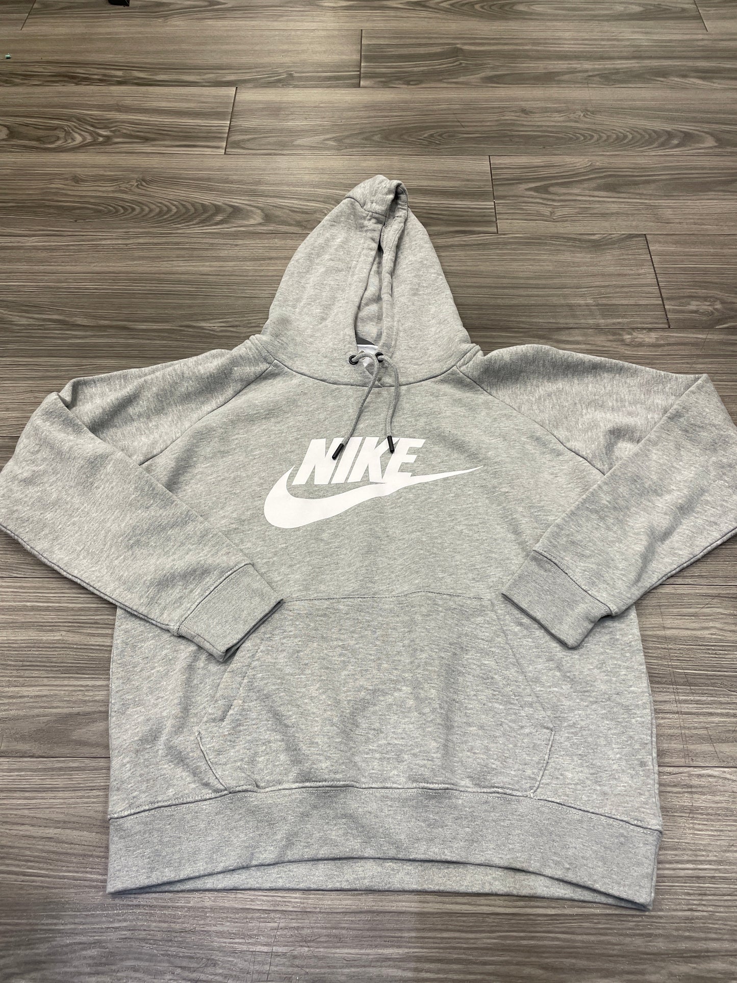 Sweatshirt Hoodie By Nike In Grey, Size: L