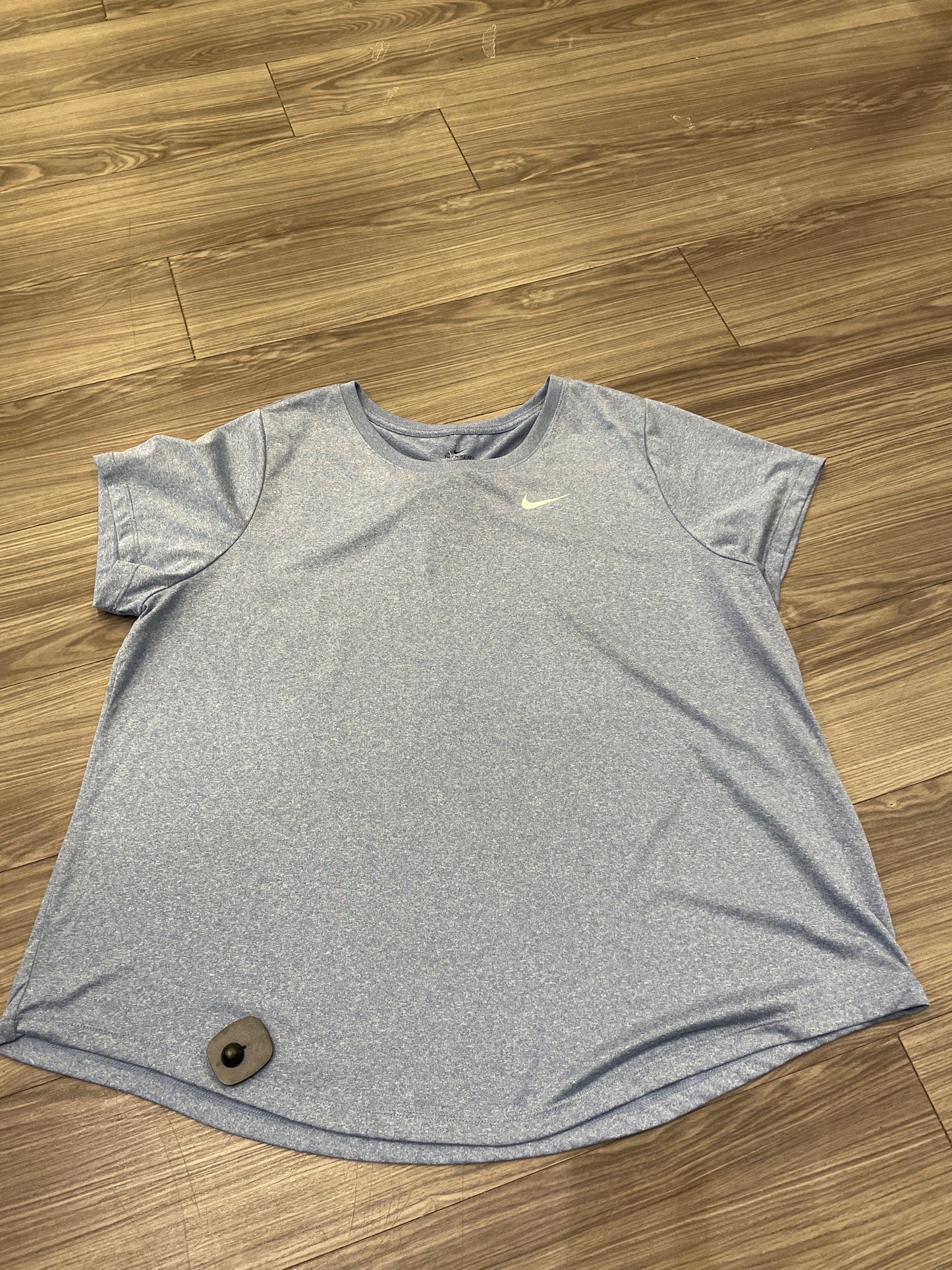 Athletic Top Short Sleeve By Nike In Blue, Size: 2x