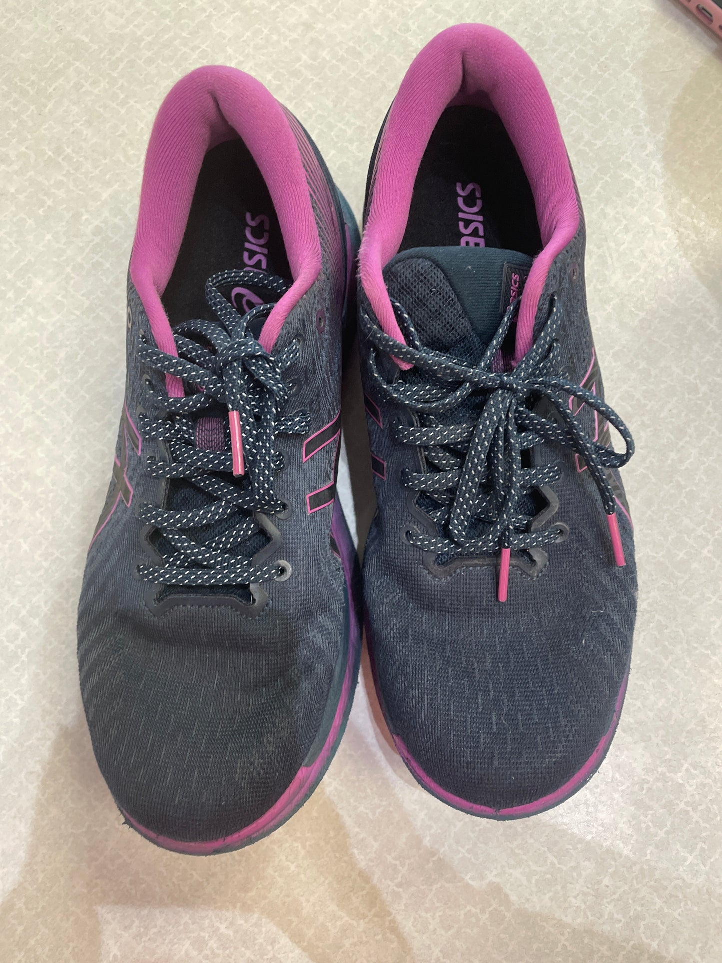 Shoes Athletic By Asics In Grey & Purple, Size: 9.5