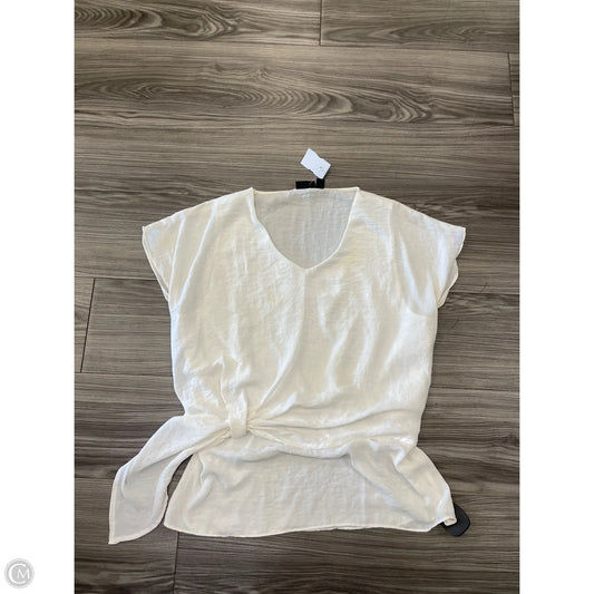 Blouse Short Sleeve By Ana In White, Size: S