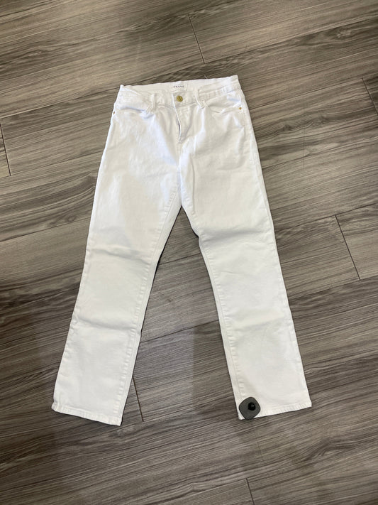 Jeans Straight By Frame In White, Size: 6