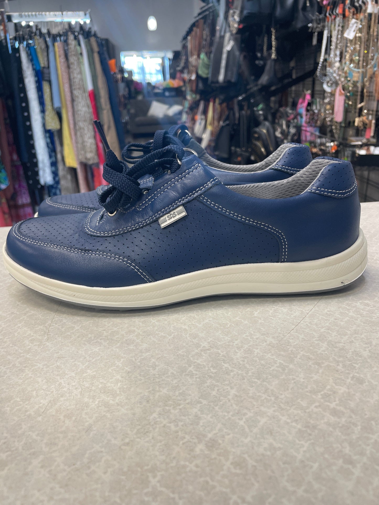 Shoes Sneakers By Sas In Blue, Size: 7.5