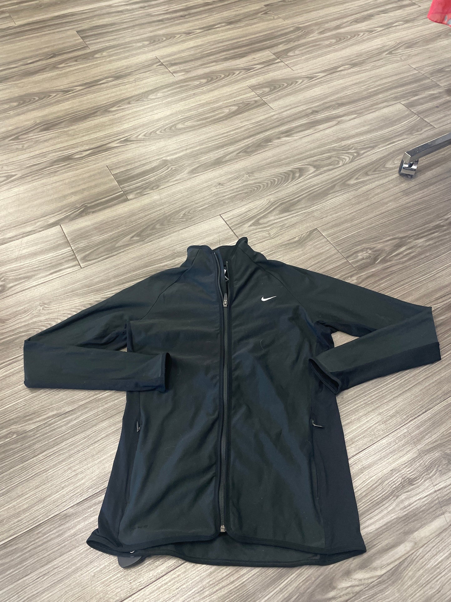 Athletic Jacket By Nike In Black, Size: L