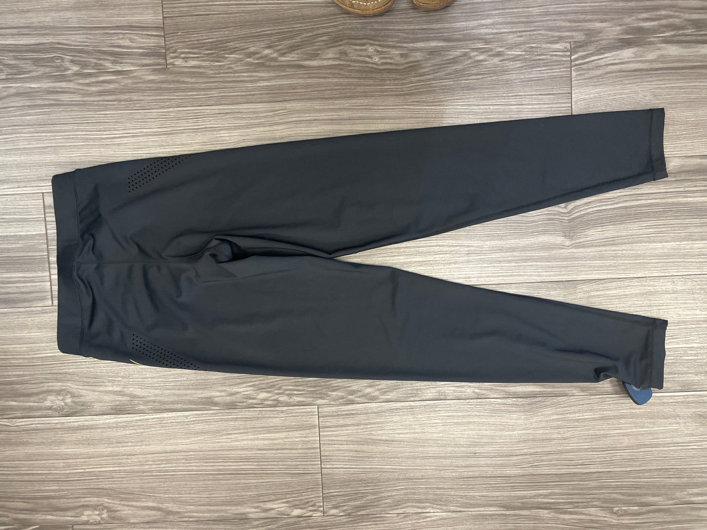 Athletic Leggings By Nike In Black & Gold, Size: M