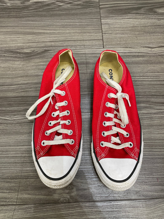 Red Shoes Athletic Converse, Size 10