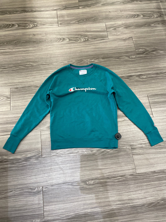 Green Athletic Sweatshirt Crewneck Champion, Size L