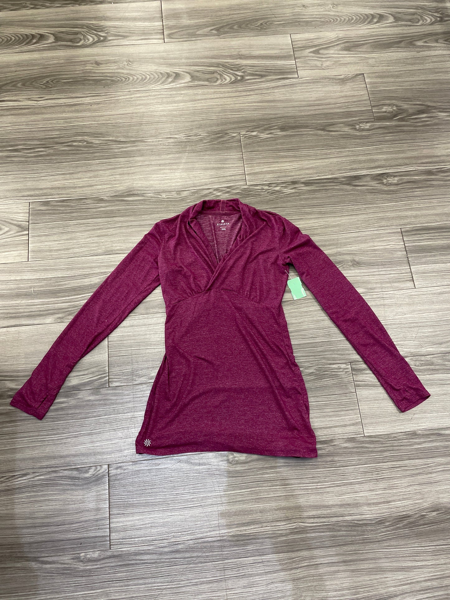 Pink Top Long Sleeve Athleta, Size Xxs