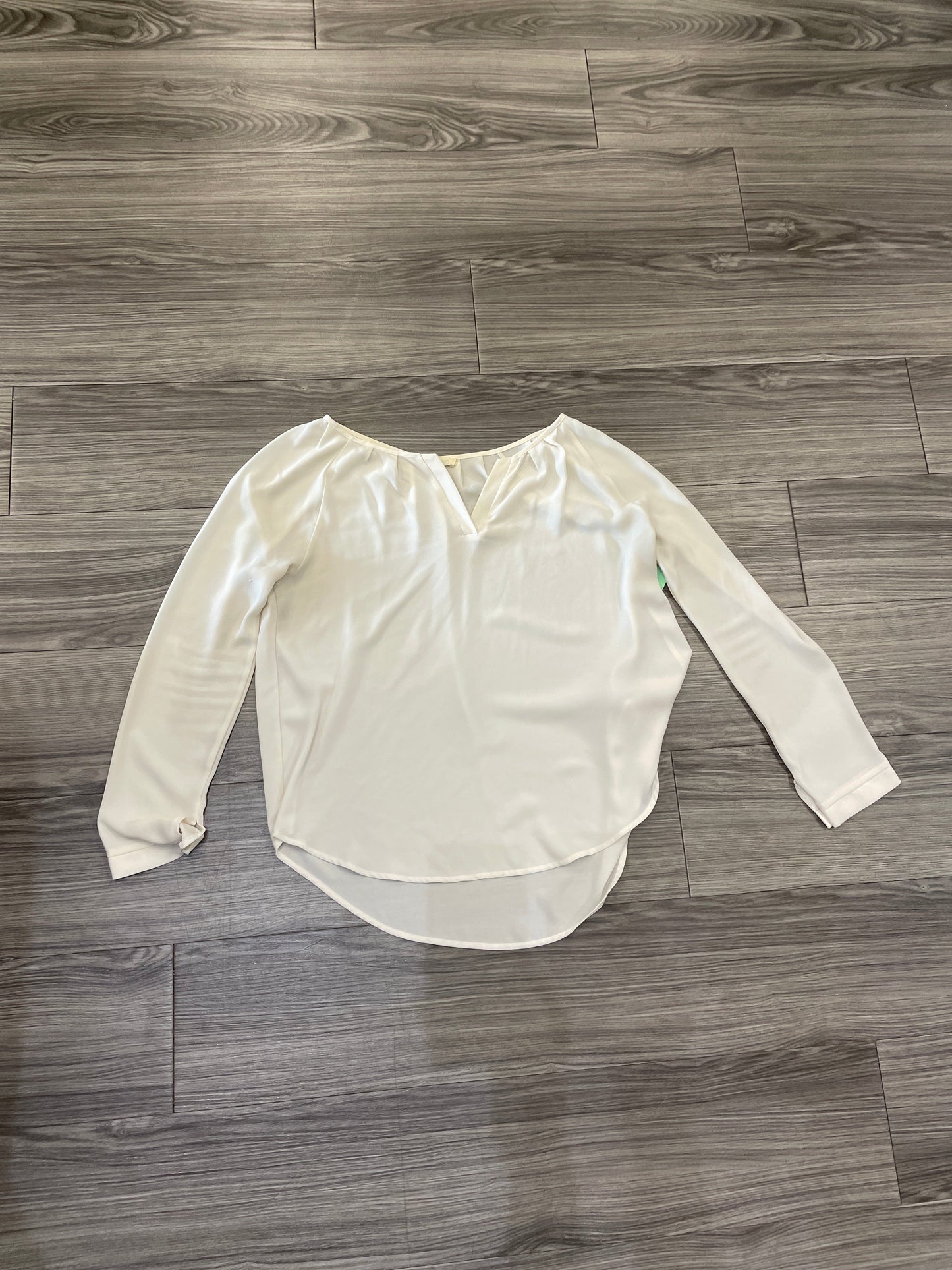 Cream Top Long Sleeve Lush, Size L