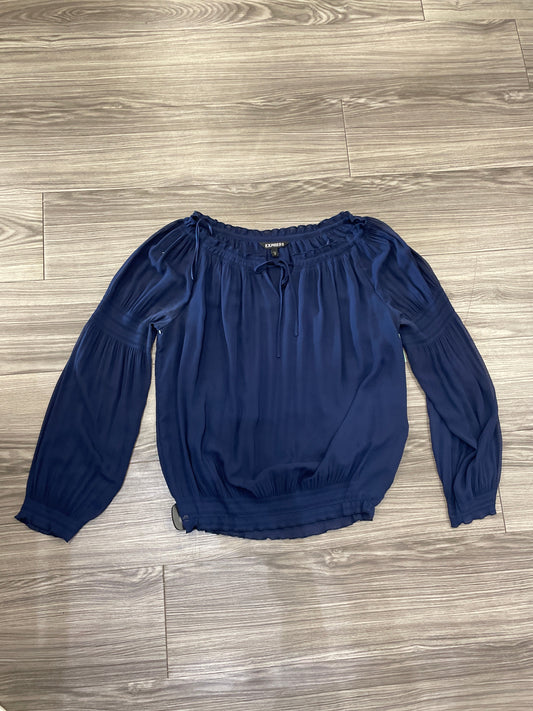 Navy Top Long Sleeve Express, Size S