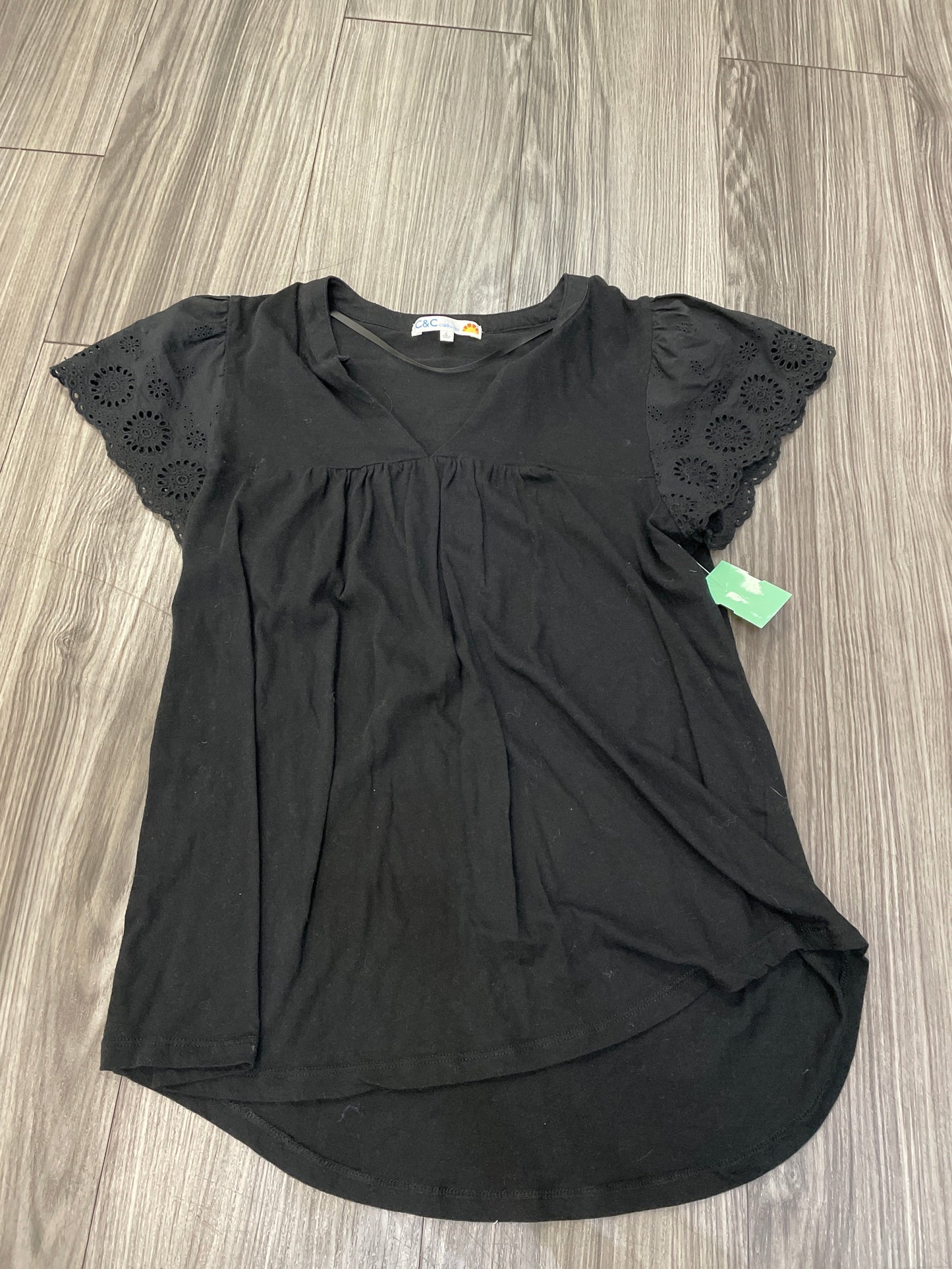 Black Top Short Sleeve C And C, Size S