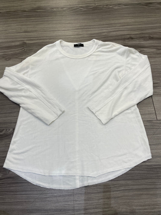 White Top Long Sleeve Tahari By Arthur Levine, Size L