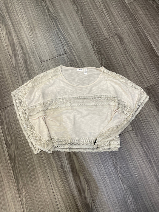 Cream Top Short Sleeve Cato, Size M