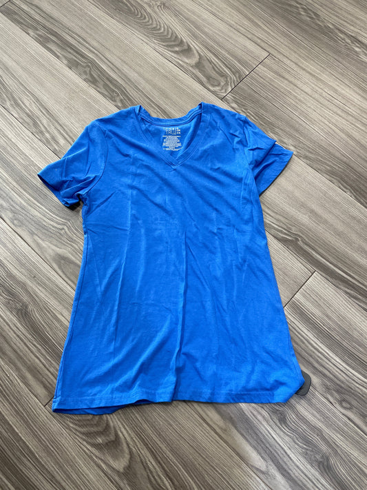 Top Short Sleeve By Time And Tru In Blue, Size: S