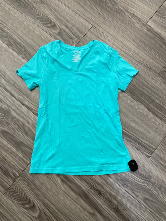 Top Short Sleeve By Time And Tru In Teal, Size: S