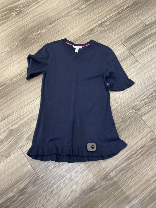 Top Short Sleeve By Isaac Mizrahi In Navy, Size: Xxs