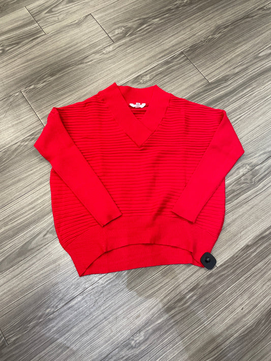 Top Long Sleeve By Time And Tru In Red, Size: M