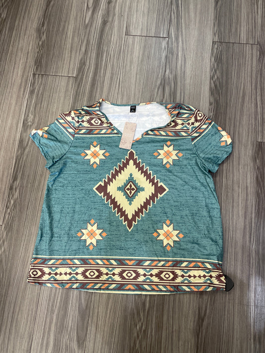 Top Short Sleeve By Clothes Mentor In Green, Size: 2x