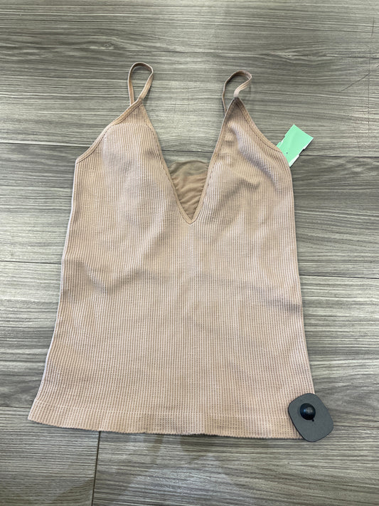 Tank Top By Free People In Tan, Size: M