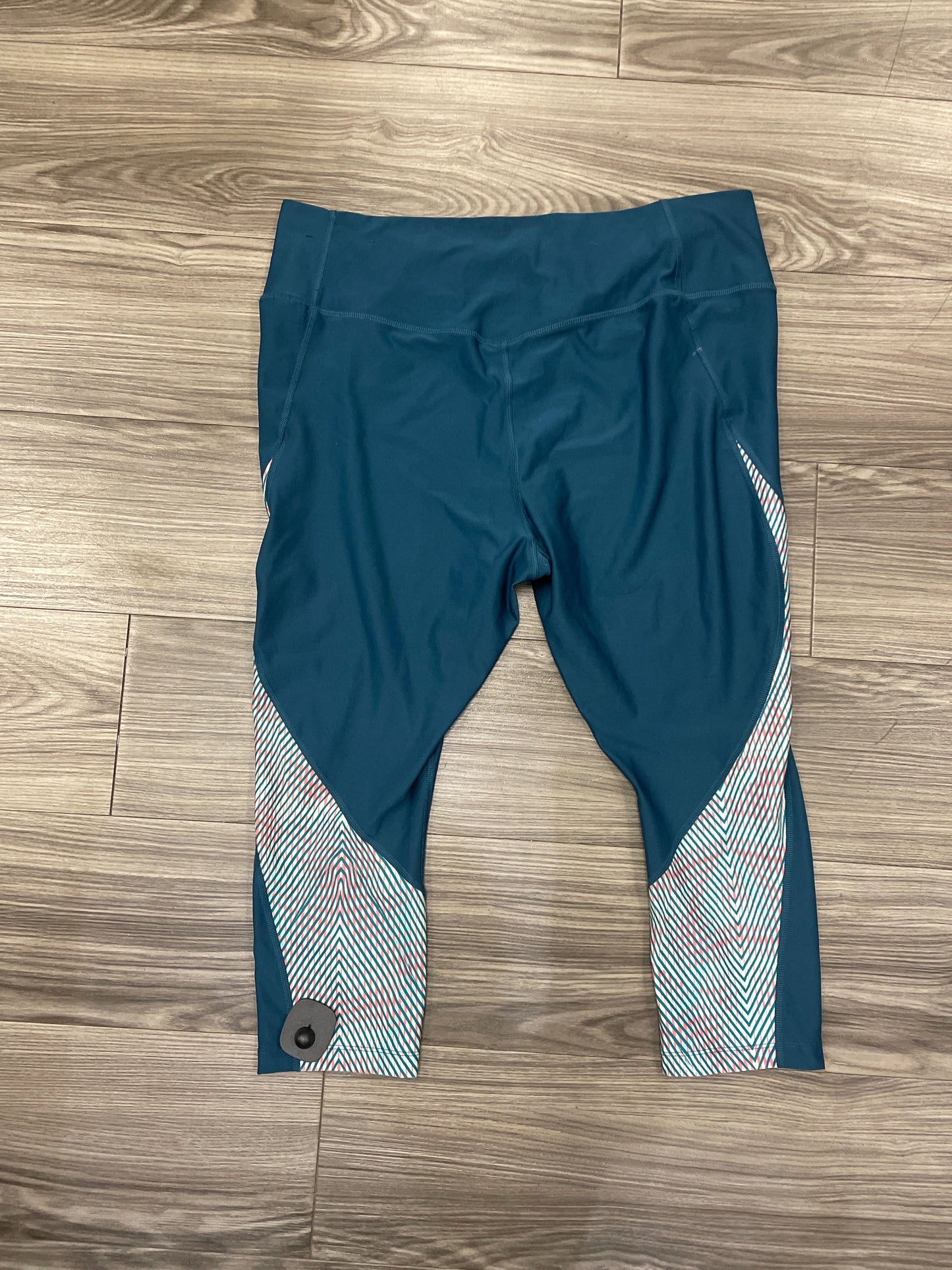 Athletic Leggings Capris By Nike In Teal, Size: 1x