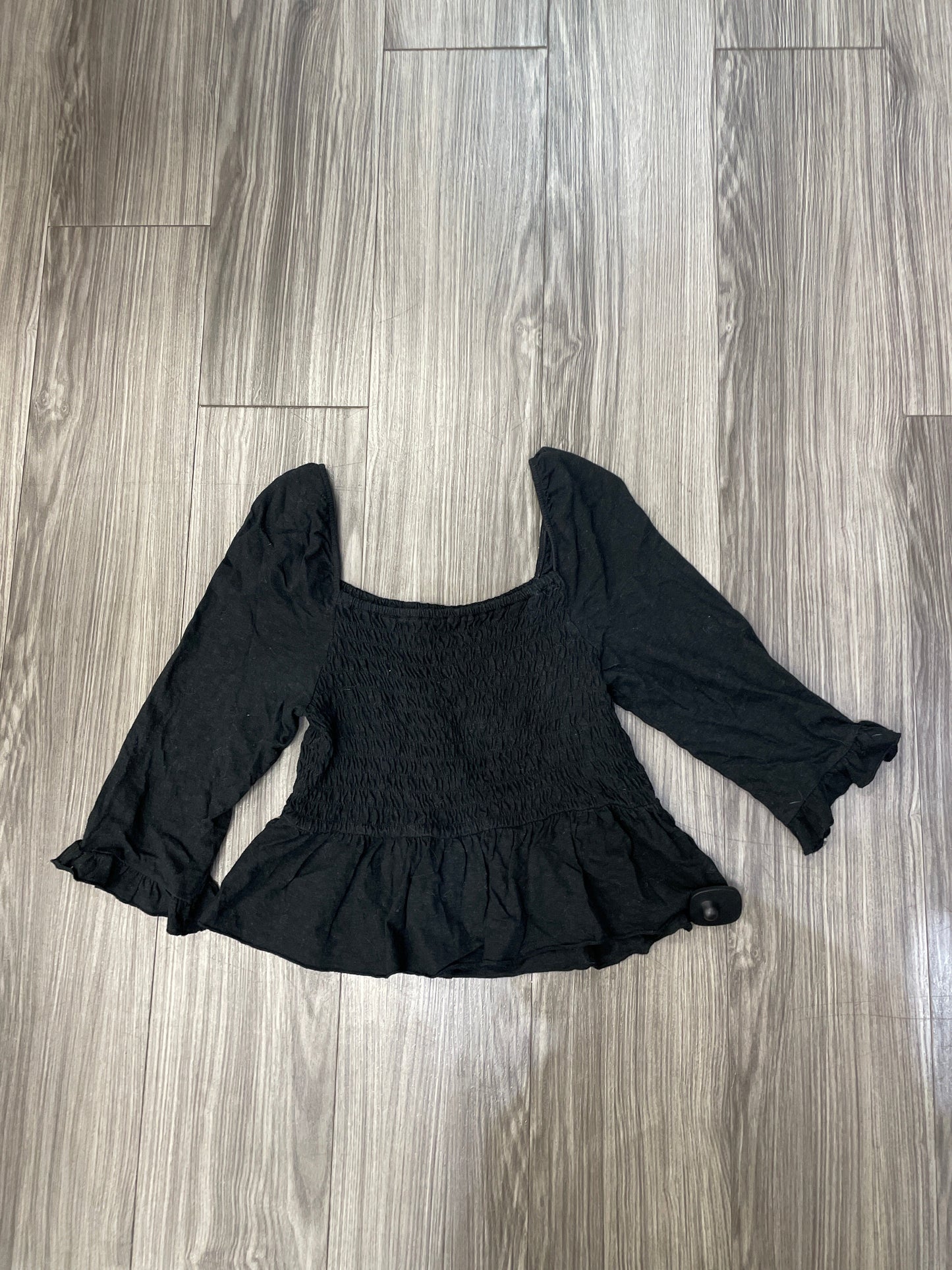 Top Long Sleeve By American Eagle In Black, Size: M