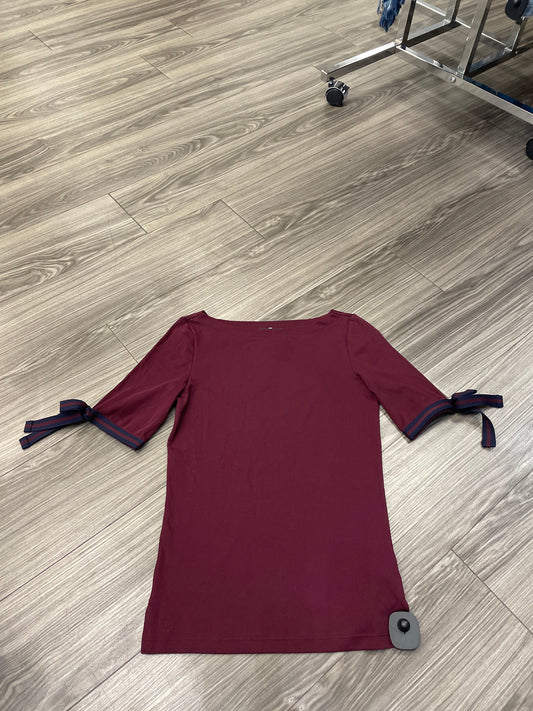 Top Short Sleeve By Lauren By Ralph Lauren In Red, Size: S