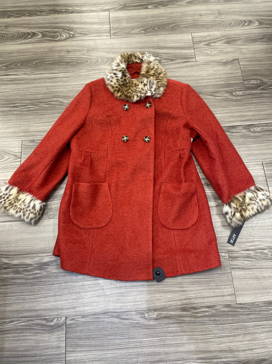 Jacket Faux Fur & Sherpa By Apt 9 In Orange, Size: 1x