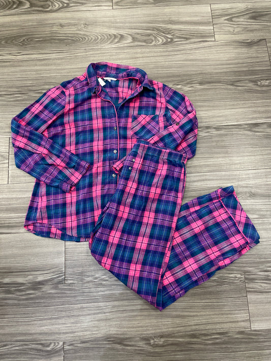 Pajamas 2pc By Victorias Secret In Plaid Pattern, Size: L